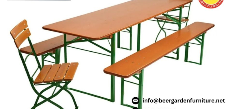 Folding Table And Benches For Sale | Beergardenfurniture.net