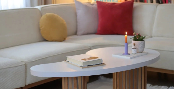 Adjustable laptop desk for comfortable work at home