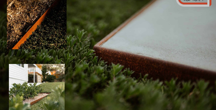 Weathered Metal Garden Containers for Modern Exteriors