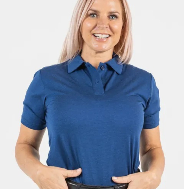 Blue Polo Shirt Womens | The Merino Polo